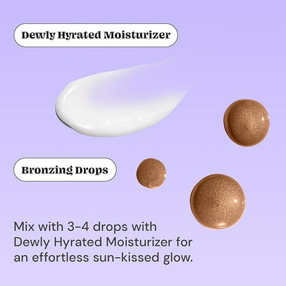 Glossmetics Sun-Kissed Glow Duo — Brightening Moisturizing Bronzing Drops & Liquid Blush for Cheeks, Makeup and Skincare for Radiant Sun-Kissed Skin — Liquid Bronzer & Blush, Pack of 2