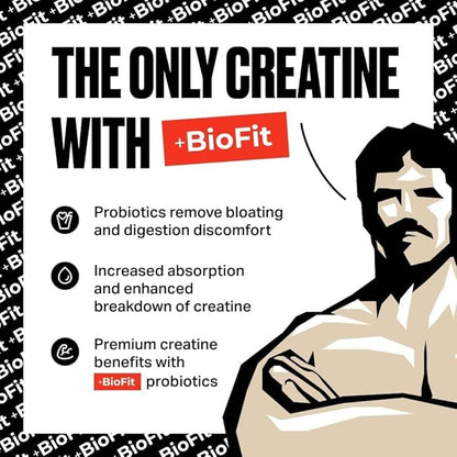 5000mg Micronized Creatine Monohydrate Powder + BioFit™ (Max Absorption) - Supports Muscle Growth, Strength, Endurance, Focus, Brain, Performance & Recovery - USA Made - Men & Women - 60 Servings