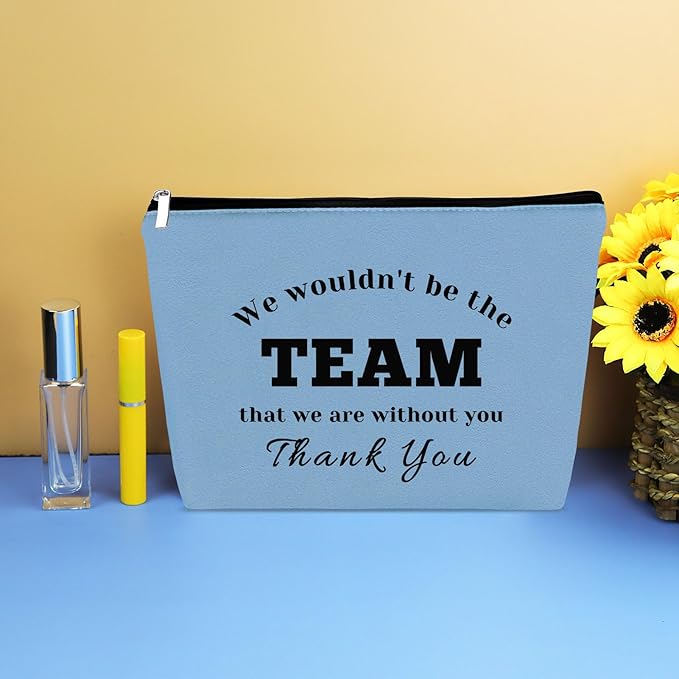 Coach Gift Makeup Bag for Women Boss Leader Appreciation Thank You Present Cosmetic Bag Colleague Coworker Leaving Gift Basketball Soccer Coach Leader Employee Birthday Present Travel Toiletries Pouch