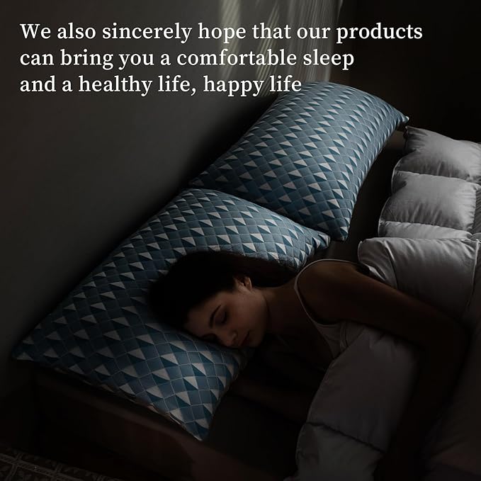 MOLCLCUY Memory Foam Pillows Queen Size Set of 2 Adjustable Cooling Pillow with Washable Removable Cover for Side Back Stomach Sleepers(20"x 30")