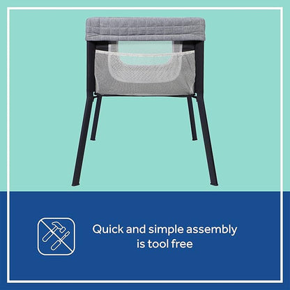 Sealy Cozy Soft Breathable Airy Mesh Lightweight Baby Bassinet & Bedside Sleeper, Newborn Bedside Bassinet for Baby, Portable Bassinet, Stand-Alone or Bedside Sleeper
