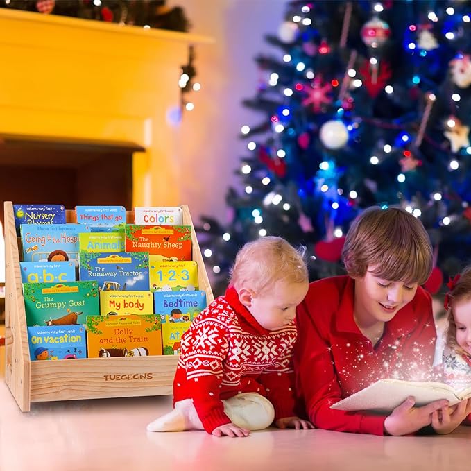 Montessori Bookshelf,Toddler Bookshelf for Kids,Organize Your Little One's Reading Adventure with Our Kids Bookshelf - Perfect for Kids!(Wood)