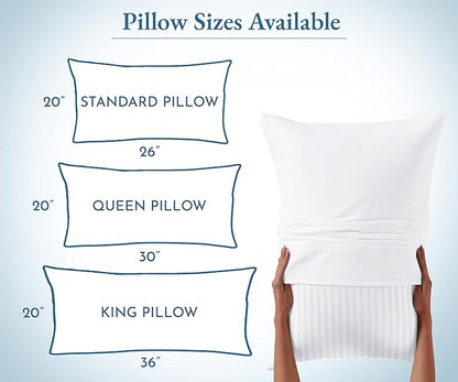 California Design Den 2-Pack Bed Pillows Queen Size Set of 2 for Sleeping, Cooling Luxury Hotel Pillows, for Back, Stomach or Side Sleepers