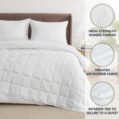 Weighted Blanket(48"x72" 10lbs) Weighted Blanket Cooling Blanket for Sleeping,Throw Size Breathable Blanket with Premium Glass Bead(White)