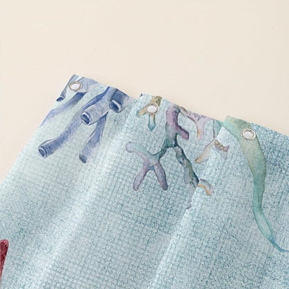 AILONEN Cute Axolotl Shower Curtains,Seaweed Salamander Bath Curtain for Kids Bathroom Decor,Polyester Waterproof with 12 Plastic Hooks 60" W*72" H