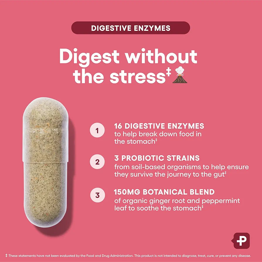 Physician's CHOICE Digestive Enzymes - Multi Enzymes, Organic Prebiotics & Probiotics for Digestive Health & Gut Health - Meal Time Discomfort Relief & Bloating - Dual Action Approach - 180 CT
