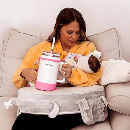 breastfeeding water bottle, 50oz (Pink, with Breast Indicator Dial)