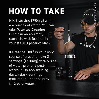 Kaged Creatine HCl Powder | Lemon Lime | Muscle Building and Recovery Supplement | Patented Formula | Highly Soluble Powder | 75 Servings