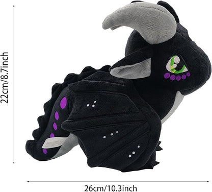 Wings of Fire Dragon Plush Toy Rainwing Dragon Stuffed Animals Pterosaur Plush Flying Dragon Pillow Plushies Gifts for Fans Kids Boys Girls (Nightwing)