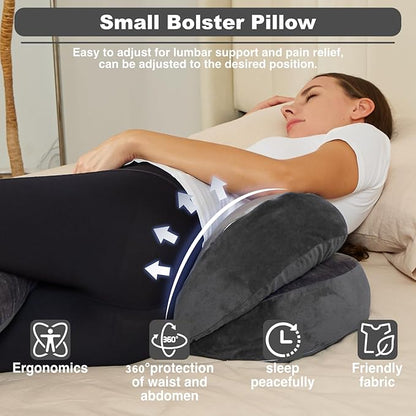 Pregnancy Pillow for Pregnant Women Sleeping, Maternity/Pregnancy Body Pillow Support for Back, Legs, Belly, HIPS of Pregnant Women Grey, Small