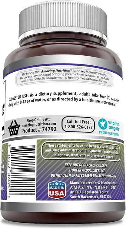 Amazing Formulas Creatine Monohydrate 3000 Mg Per Serving Capsules Supplement | Non-GMO | Gluten Free | Made in USA (2 Pack)