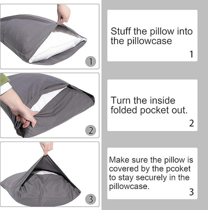 Toddler Pillowcase Set of 2 PC 600 TC 100% Egyptian Cotton Toodler 12x16 Inch Small Baby Travel Pillow Case Envelope Closer Decorative Soft Cozy Travel Kids Nursery Preschool Pillow Cases, White