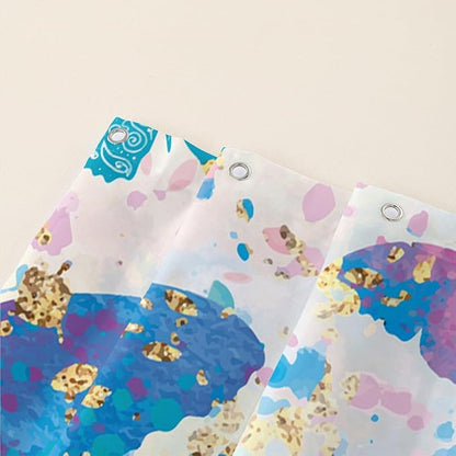 AILONEN Butterfly Shower Curtain for Bathroom, Blue Pink Tie Dye Butterfly Bath Curtain,Women Girls Bathroom Curtain,36" W*72" H Polyester Waterproof with 12 Plastic Hooks