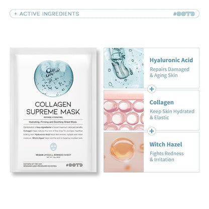 Hydrating Soothing Sheet Masks Gift Set for Skincare, Korean Vegan Sheet Mask for Dry, Sensitive Skin, Calming, Smoothing, Brightening, Collagen, Ceramide, Cica, Hyaluronic Acid 30EA