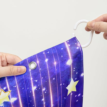 AILONEN Butterfly Shower Curtain,Red and Blue Butterfly Bath Curtain,Tie Dye Starry Rainbow Modern Decorative Shower Curtain with 12 Plastic Hooks (Kids/Girls/Women/Teen/) 60" W*72" H
