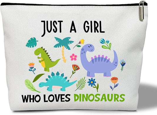 Dinosaur Lover Makeup Bag - Gift for Her, Animal Dinosaurs Lover Purse, Toiletry Bag Pouch - 16