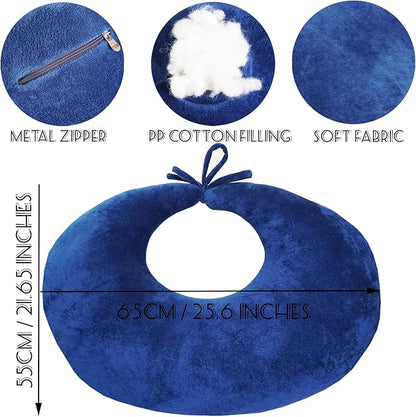 S-SNAIL-OO BBL Pillow After Surgery for Butt Sleeping, 26×22" Brazilian Butt Lift Recovery Post Surgery Sitting Driving Donut Pillow, Adjustable Soft Donut Pillow for Foam Seat Support Hip Cushion