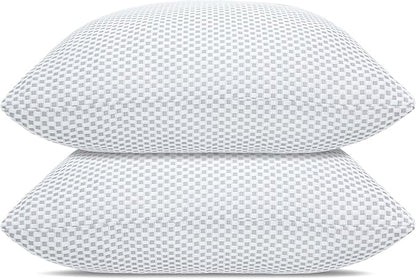 Shredded Memory Foam Pillows, King Size Bed Pillows for Sleeping 2 Pack,Washable Removable Cover,Pillows Suitable for Stomach,Back and Side Sleepers.