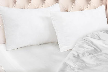 ROYALE LINENS Pillows Standard Size Set of 2 - Bed Pillows for Sleeping - Sleeping Pillow for Back, Stomach & Side Sleepers - Down Alternative Standard Pillow - Hotel Quality (20x26 Inches,Pack of 2)