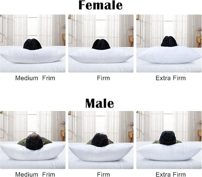Shatex Firm Pillow, Queen Bed Pillow 28 x 20inch, Adjustable Pillow for Neck Pain Relief，Back Pillow Provide Strong Support for Stomach & Side Sleepers