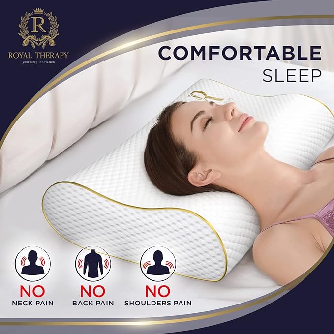 Memory Foam Pillow, King Cervical Pillow for Neck Pain, Contour Pillow, Pillow for Neck and Shoulder Pain, Neck Pain Pillow, Side Sleeper Pillow for Shoulder Pain, Side Sleeping Pillow