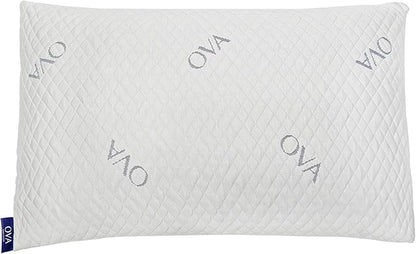 OVA - King Size Tri-blend memory foam hypoallergenic pillow, Cooling cover, Firm or Soft Customizable. Machine washable, 100% Made in The U.S.A. 60 Day Risk free trial! (2 Pack, King)