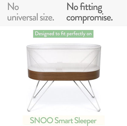 Bassinet Fitted Sheets Compatible with SNOO Happiest Baby Oval Bassinet – Snuggly Soft 100% Jersey Cotton – Light + Dark Grey – 2 Pack