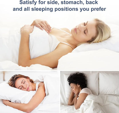 CozyLux Pillows Queen Size Set of 1, Hotel Quality Bed Pillows for Sleeping 1 Pack, Cooling Pillows for Side Back and Stomach Sleepers, Down Alternative Luxury Soft Supportive Fluffy Pillows (18x28)