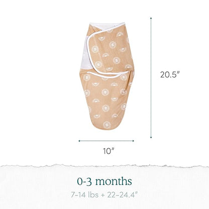 aden + anais, Cotton Knit Baby Wrap, Newborn Wearable Swaddle Blanket, 3 Pack, Multicolor Alphabet Animals, 0-3 Months