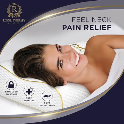 Memory Foam Pillow, King Cervical Pillow for Neck Pain, Contour Pillow, Pillow for Neck and Shoulder Pain, Neck Pain Pillow, Side Sleeper Pillow for Shoulder Pain, Side Sleeping Pillow