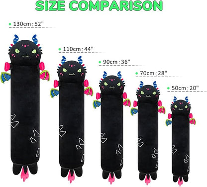 Long Dragon Plush Body Pillow, 44” Luminous Light Up Dinosaur Stuffed Animals Kawaii Night Light Plushies Pillow Glow in The Dark Gift for Girls Boys