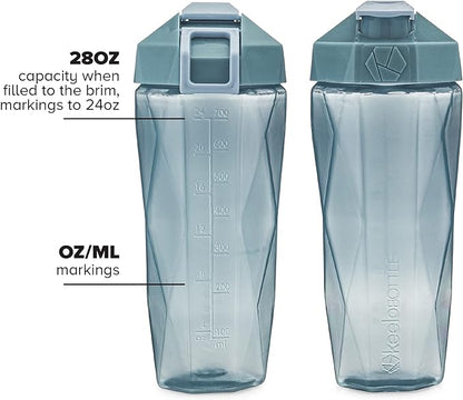 Classic 28oz Blender Shaker Bottle | Protein Shaker Bottle with Diamond Agitator | Shaker Cup with Carrying Handle and Dishwasher Safe | Moss - 28-Ounces