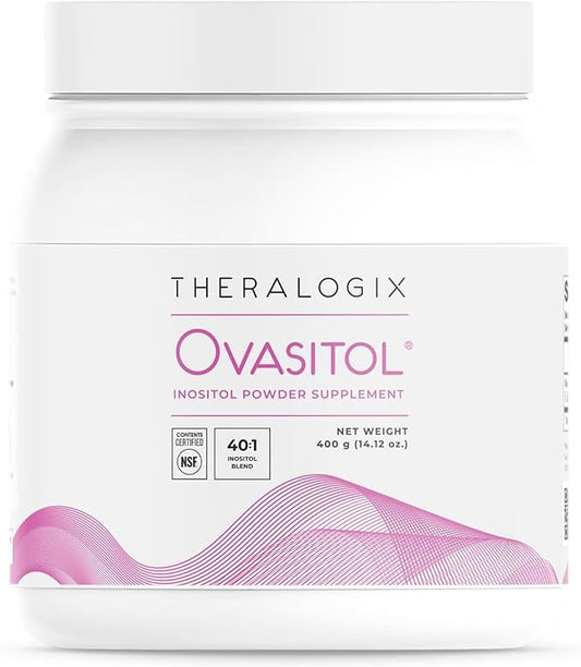 Theralogix Ovasitol Inositol Powder - 90-Day Supply - Myo-Inositol & D-Chiro Inositol for Hormone Balance & Ovarian Function Support* - NSF Certified - 400 g (180 Servings)