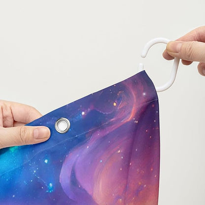 AILONEN Cat Shower Curtains for Kids,Galaxy Cat Curtains Gifts for Cat Lover,Animal Theme Bath Curtains for Bathroom Decor,60" W*72" H Polyester Waterproof with 12 Plastic Hooks