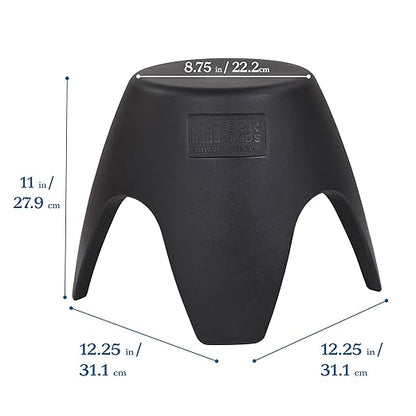 ECR4Kids Ayana Stool Set, Flexible Seating, Black, 4-Pack