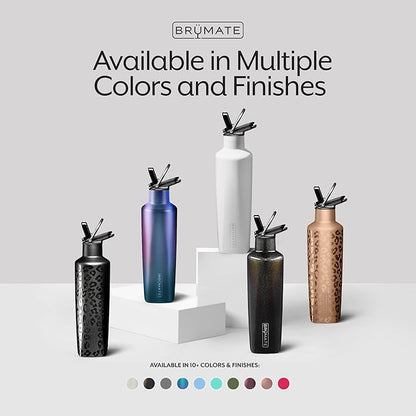 BrüMate ReHydration Mini Kids Water Bottle | 100% Leakproof Insulated Water Bottle for Kids with Straw | Stainless Steel Water Canteen | Perfect Kids Water Bottle for School | 16oz (Daisy)