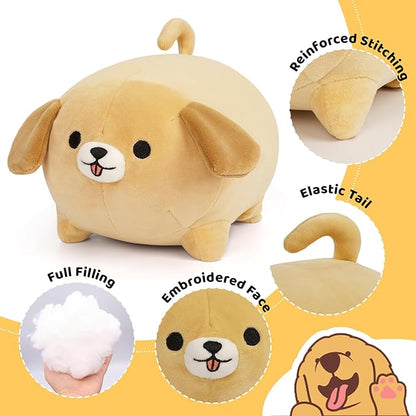 Dog Plush Pillow,8inch Puppy Stuffed Animal Toy,Cute Soft Dog Plushie Hugging Pillow Valentine Christmas Birthday Gifts for Kids Girlfriend Boyfriend
