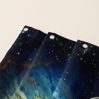 AILONEN Leopard Shower Curtain for Bathroom, Black Panther Bathroom Curtain,Galaxy Starry Planet Space Bath Curtain 72" W*96" H Polyester Waterproof Wildlife Bathroom Curtain with 12 Hooks