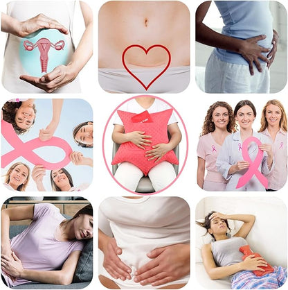 Star Hysterectomy Abdominal Pillows with 2 Pockets, Stomach Pillow after Surgery C-Section Tummy Tuck Support Gifts with Hands Placement Pouch Endometriosis Comfort Recovery Women Men Red