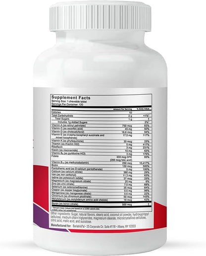 BariatricPal "All-in-ONE Chewable Multivitamin with Calcium Citrate & Iron - Mixed Berry (180-Day Supply)