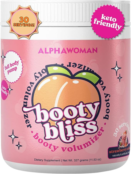 • Creatine for Women • Pre Workout Women • Booty Builder • Keto Friendly • Collagen • Pump It Up for The Perfect Peach • 30 SRV - Strawberry Colada Flavor (Strawberry Colada)