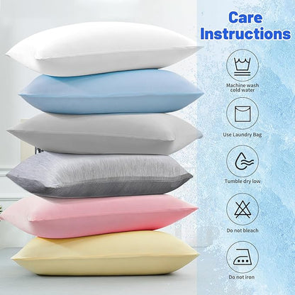 Cooling Body Pillow Case for Hot Sleepers - Floral Body Pillow Cover Cooling Double Side Arc-Chill Q-Max>0.5 Cooling Fiber - Breathable Cooling Body Pillow Cover with Zipper (20" x 54")