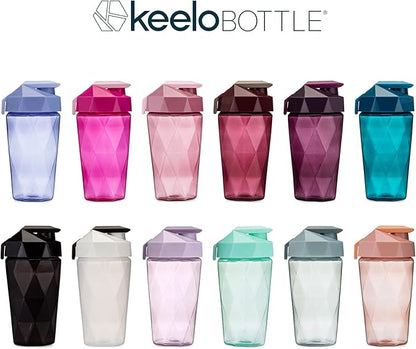 Classic 20oz Blender Shaker Bottle | Protein Shaker Bottle with Diamond Agitator | Shaker Cup with Carrying Handle and Dishwasher Safe | Raspberry - 20-Ounces