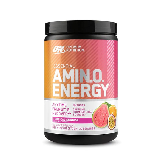 Optimum Nutrition New Flavor Amino Energy - Pre Workout with Green Tea, BCAA, Amino Acids, Keto Friendly, Green Coffee Extract, Energy Powder - Tropical Sunrise, 30 Servings 