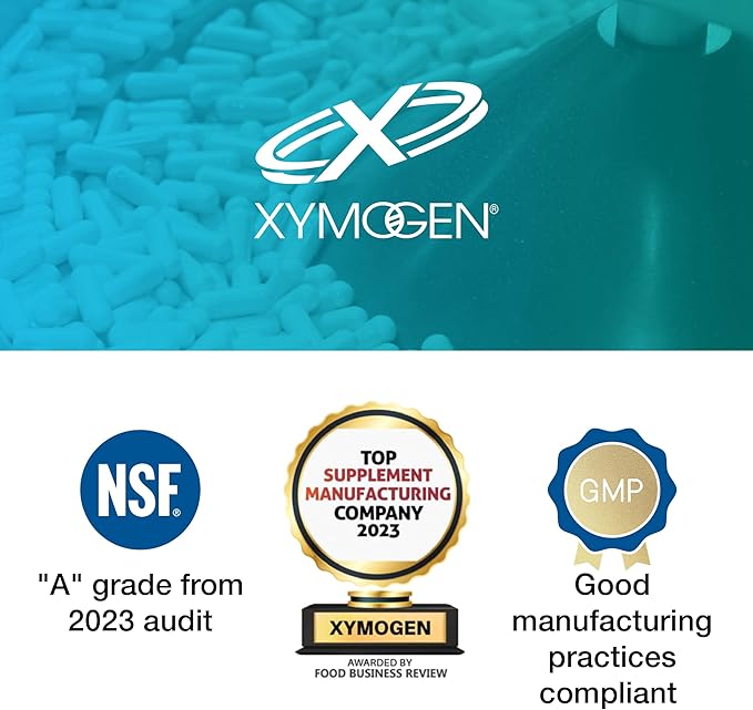 XYMOGEN TestoPlex Plus - Supports Healthy Testosterone Levels, Cognition, and Overall Vitality - Shilajit + Eurycoma longifolia Extract Supplement for Men and Women (120 Capsules)