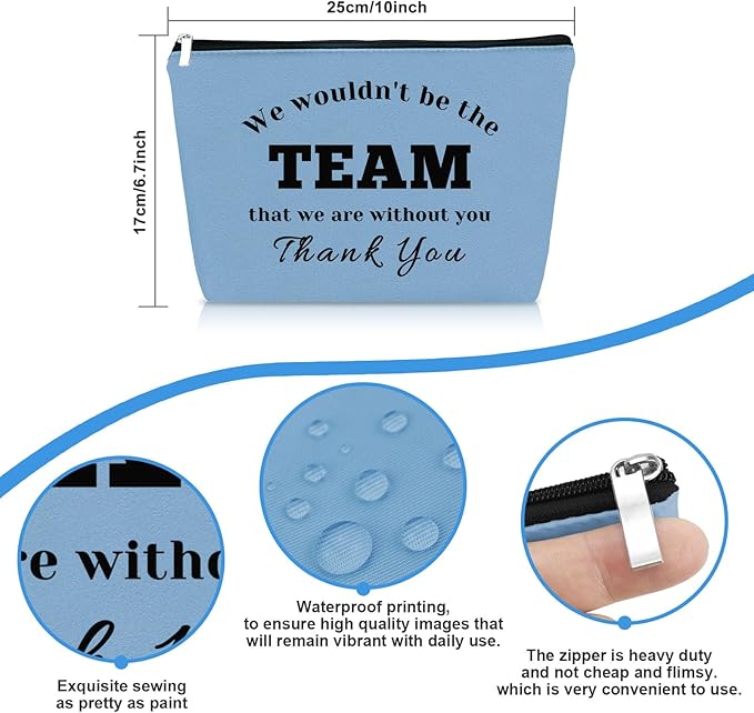 Coach Gift Makeup Bag for Women Boss Leader Appreciation Thank You Present Cosmetic Bag Colleague Coworker Leaving Gift Basketball Soccer Coach Leader Employee Birthday Present Travel Toiletries Pouch