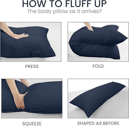 Utopia Bedding Full Body Pillow for Adults (Navy, 20 x 54 Inch), Long Pillow for Sleeping, Large Pillow Insert for Side Sleepers