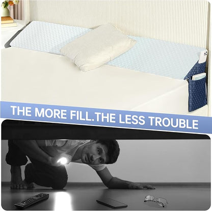 Queen Bed Wedge Pillow for Headboard 60"x 10"x 6" Plus/Mattress Gap Filler Close The Gap (0-6")/Foam Triangle Bloster Wedge Pillow headboard for Headboard Gap Between Mattress and Headboard