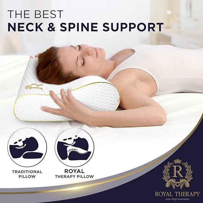 Memory Foam Pillow, King Cervical Pillow for Neck Pain, Contour Pillow, Pillow for Neck and Shoulder Pain, Neck Pain Pillow, Side Sleeper Pillow for Shoulder Pain, Side Sleeping Pillow