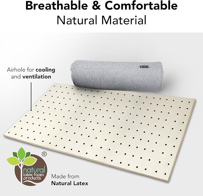 Ultra Thin Pillow 1 inch Thickness - Foldable, Rollable, Stackable - Made from Natural Latex - Low Profile, Super Flat (Soft, Orange Tangerine)